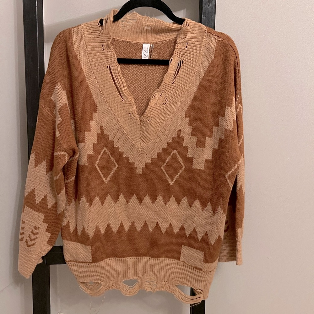 Aztec fringe sweater - Picture 2 of 6